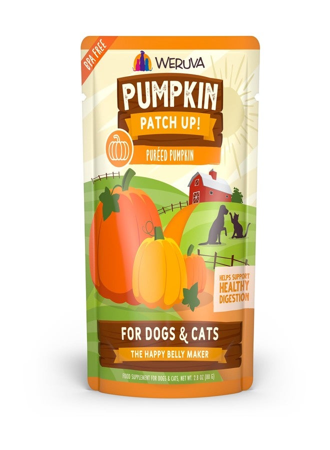 Weruva Pumpkin Patch Up!, Pumpkin Puree Pet Food Supplement for Dogs & Cats, 2.80oz Pouch (Pack of 12) - Image 1
